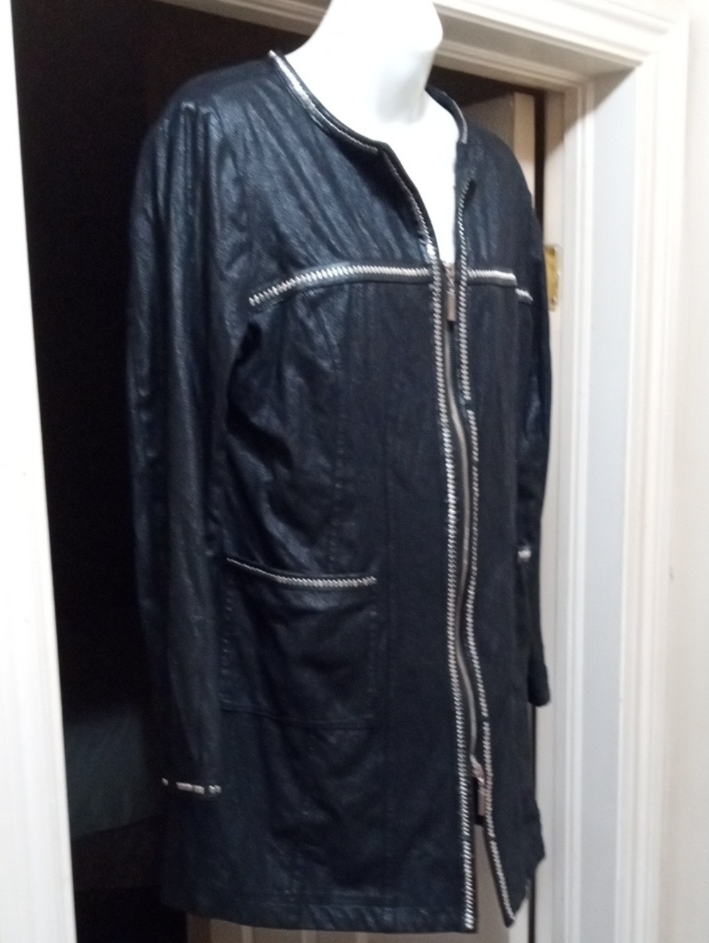 NWT Cartise Black Faux Suede Studded Jacket, Rare Deadstock